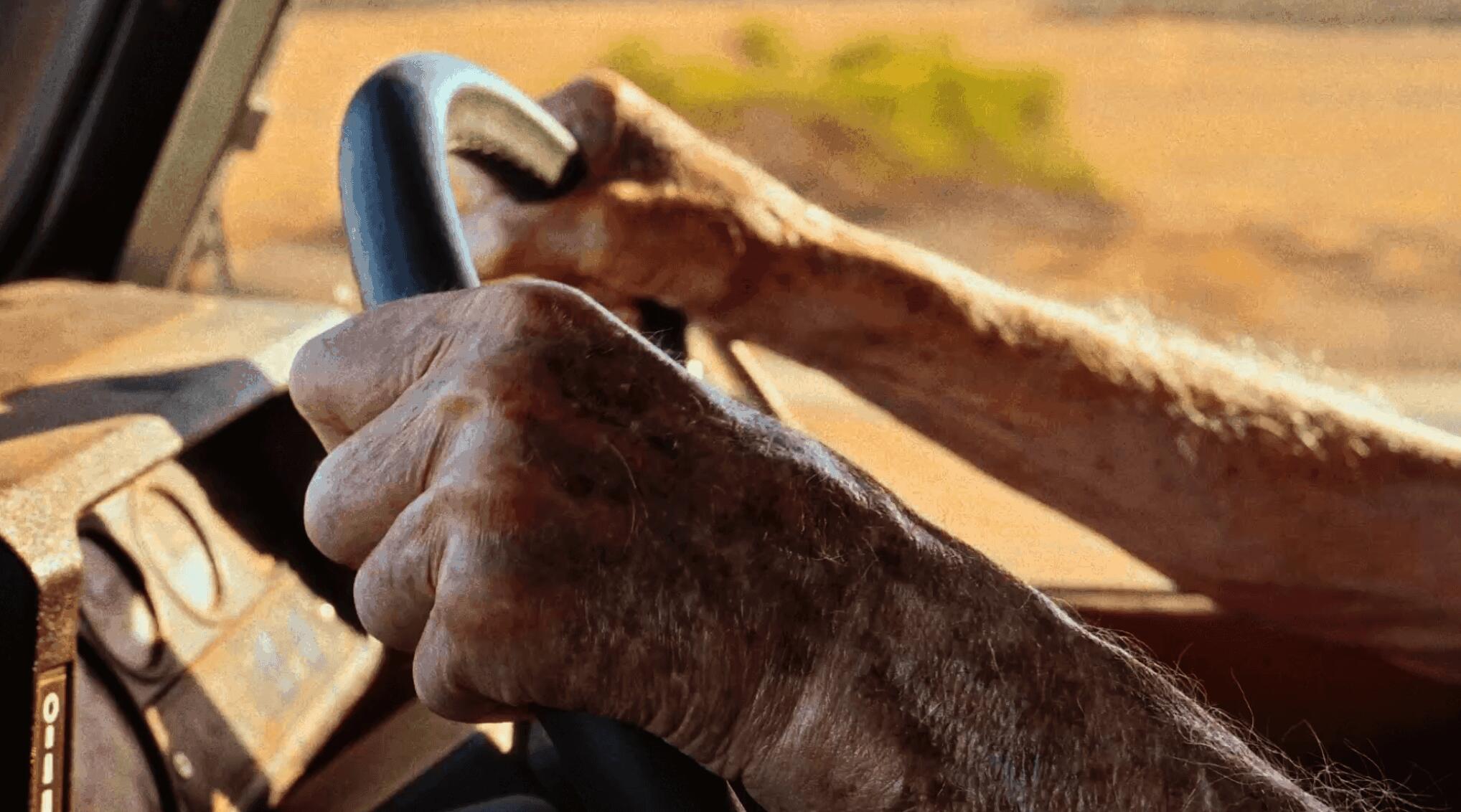 Ron driving the Perentie